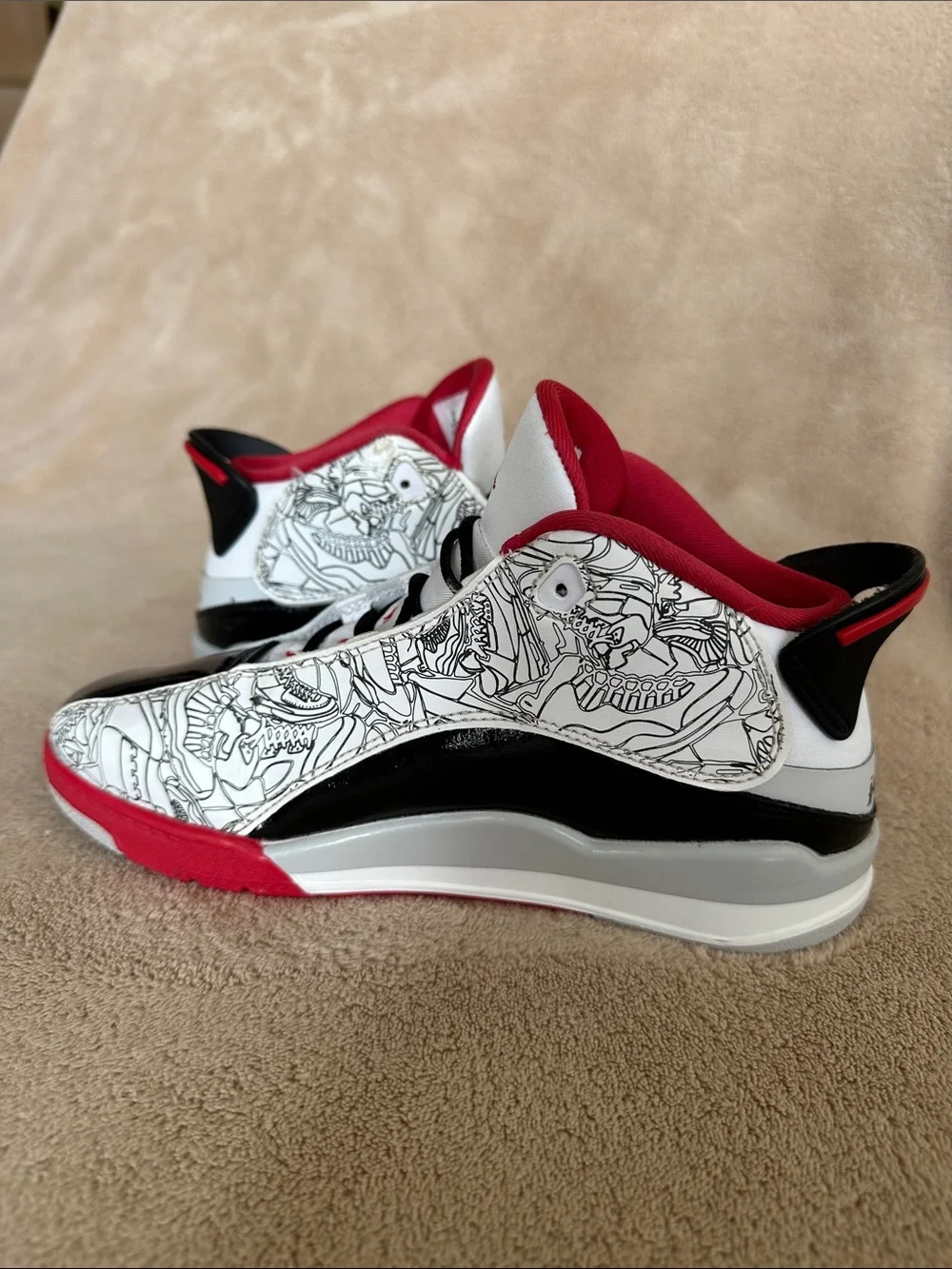 Jordan Kids Dub Zero “varsity Red” Size 3y